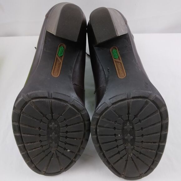 Timberland Earthkeepers Lace Up Boots Brown Leather High Heel Women's Size 8 - Picture 12 of 15